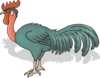 Green And Red Rooster Clip Art